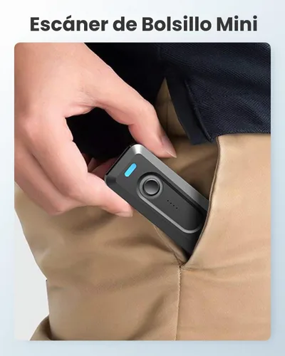 Vista 8 de Paquete de 2 escáneres de código de barras Eyoyo 2D Bluetooth inalámbrico con clip, batería de 2000 mAh con indicador de nivel, mini lector