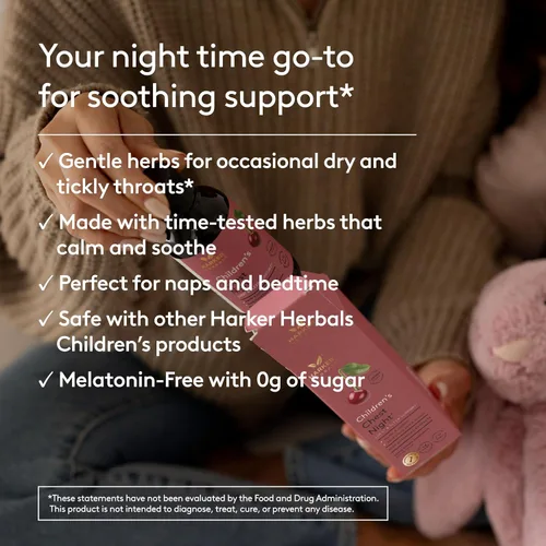 Vista 5 de Jarabe Herbal Nocturno para el Pecho Infantil, Apoyo para el Sueño Nocturno para Aliviar la Garganta y el Pecho, con Corteza de Cereza Silvestre