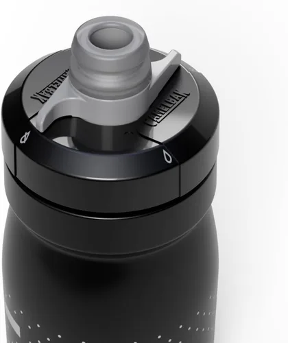 Vista 3 de CamelBak Podium botella de agua para bicicleta con compresión, negra, 15 onzas