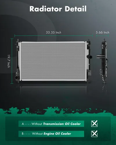 Vista 2 de SCITOO Conjunto de radiador de refrigerante del motor para Chevrolet 200 y para Dodge Avenger, Calibre y para Jeep Compass, Patriot Reemplazar 2951