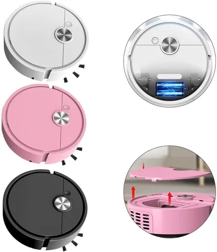 Vista 6 de Robot aspirador inteligente robot inteligente de limpieza de pisos con sistema de trapeador de barrido doble, múltiples modos de limpieza, carga