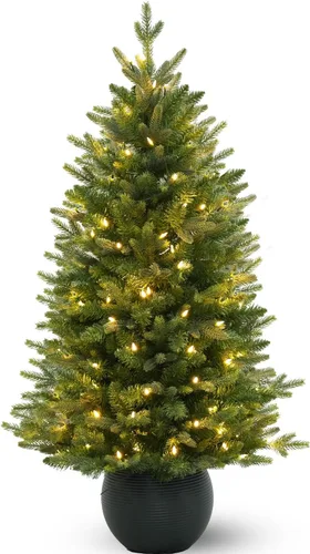 Vista 16 de Hykolity Árbol de Navidad flocado preiluminado de 7.5 pies, 450 luces LED 1592 puntas flocadas mixtas, 450 LED blanco cálido y multicolor, 10 modos