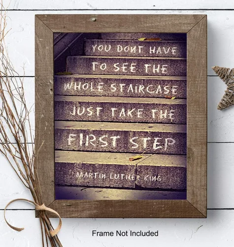 Vista 7 de Martin Luther King, MLK, Arte de Pared con Cita Motivacional - Póster Inspiracional, Imagen - Excelente Decoración para el Hogar u Oficina o Regalo