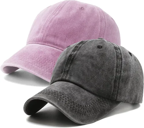 Vista 8 de PFFY 2 Packs Vintage Washed Distressed Baseball Cap Golf Dad Hat for Men Women