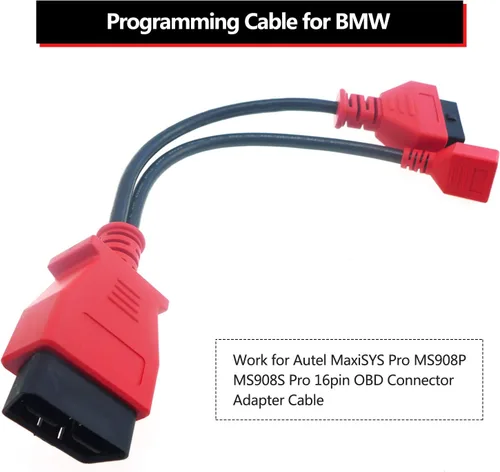 Vista 2 de Conector de cable OBD2 para Autel MaxiSYS Pro MS908P, cable de programación para BMW, adaptador OBD II de 16 pines, herramienta de escaneo de cable