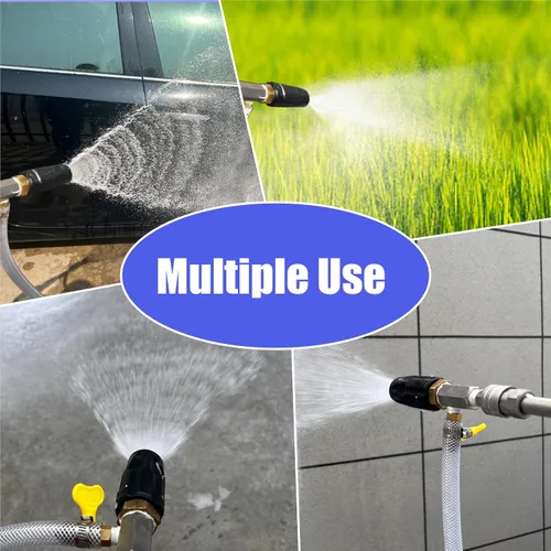 Vista 6 de JOEJET Inyector aguas abajo para lavadora a presión, kit de inyector químico ajustable, lavadora de potencia variable Boquilla de largo alcance