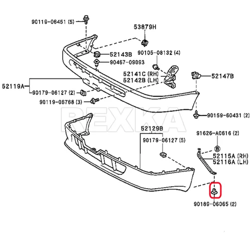 Vista 7 de Rexka 15 piezas 7/32 Fender Liner Protector de barro para casa de ruedas Protector contra salpicaduras Cubierta de parachoques Tornillo Ojal Tuerca