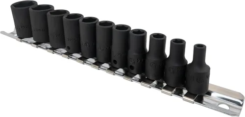 Vista 3 de Genius Tools Juego de llaves de impacto Dr. SAE de 11 piezas de 1/4" TF-211S