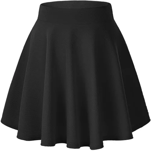 Vista 22 de Urban CoCo Falda básica versátil elástica de estilo patinadora, de corte acampanado, para mujer #13