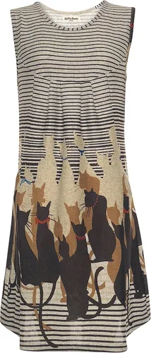 Vista 5 de LaVieLente - Vestido de mujer para mujer suave elástico de tela de jersey casual con bolsillos profundos vestido único con estampado de animales