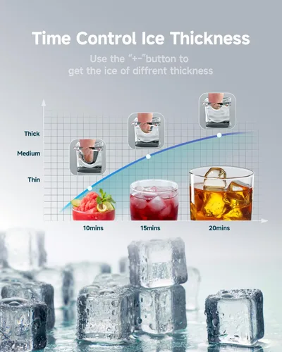 Vista 3 de EUHOMY Máquina comercial para hacer hielo, 1000 libras/24 horas, máquina de hielo industrial con contenedor de almacenamiento de 300 libras, lista