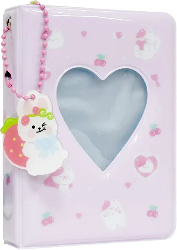 Vista 10 de Carpeta para tarjetas fotográficas de 3 pulgadas, mini álbum de fotos con colgante para coleccionar fotos Kpop, 40 bolsillos (marrón)