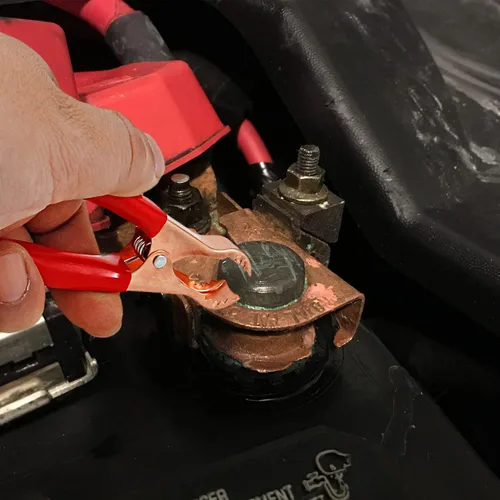 Vista 7 de 10 Piezas Pinzas de Cocodrilo Aisladas de 50A, Abrazaderas Eléctricas de Cocodrilo para Trabajo Pesado, Cable de Repuesto de Batería, Clips