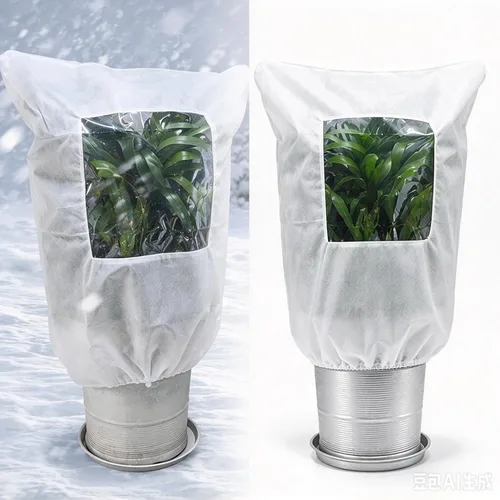 Vista 10 de Bolsas de protección contra heladas de plantas con ventana de visión, cremallera y cordón, manta reutilizable de protección contra la congelación