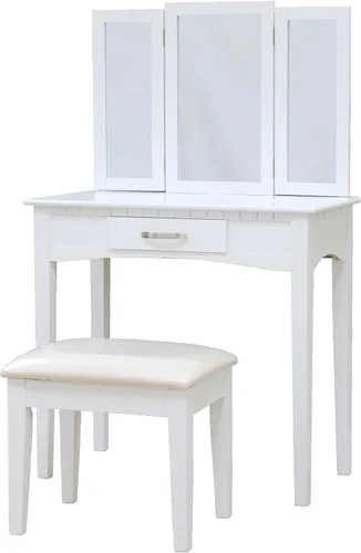 Vista 4 de Mueble tocador Frenchi Home Furnishing, Cereza, Blanco
