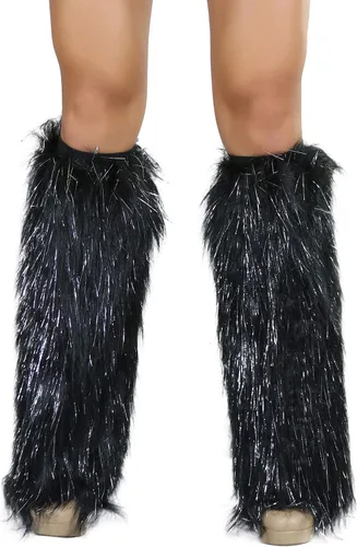 Vista 6 de ToBeInStyle Calentadores de piernas con purpurina para mujer