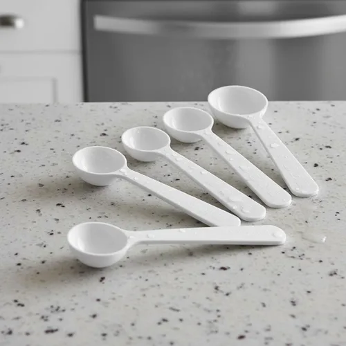 Vista 6 de Cucharas medidoras de plástico de 0.04 oz (0.07 onzas líquidas) – Paquete de 10 mini cucharadas para potenciar proteínas, fórmula para bebés