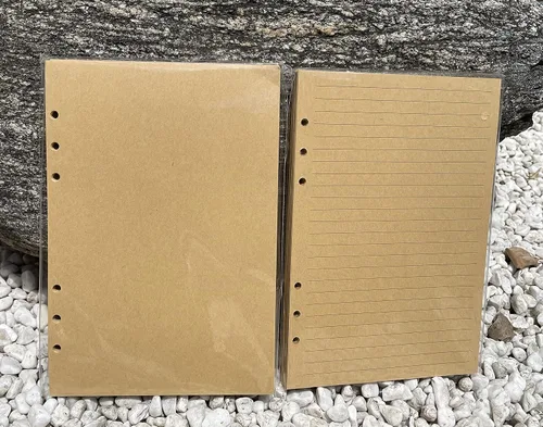 Vista 8 de Agenda Organizadora de Cuero Personalizada Tamaño A5, Cuaderno de Viaje con 6 Anillas, Cuaderno de Cuero Hecho a Mano, Regalo Personalizado