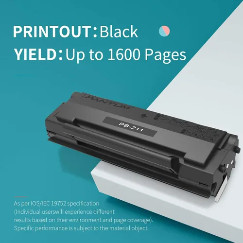 Vista 2 de PANTUM Cartucho de tóner negro PB-211 compatible con P2200, P2500W, P2502W, M6500NW, M6550NW, M6552NW, M6600NW, M6602NW Series, Yeilds hasta 1600