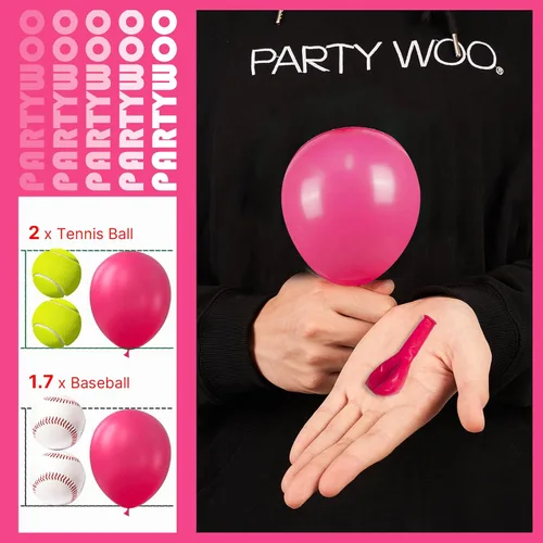 Vista 27 de PartyWoo 50 globos de látex color piel albaricoque, globos de helio boho de Albaricoque-f05