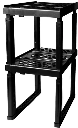 Vista 11 de Piffny Estante Organizador para Casilleros, Ancho y Altura Ajustables, Apilable, Estante Ideal para Casilleros de Escuela, Oficina, Gimnasio