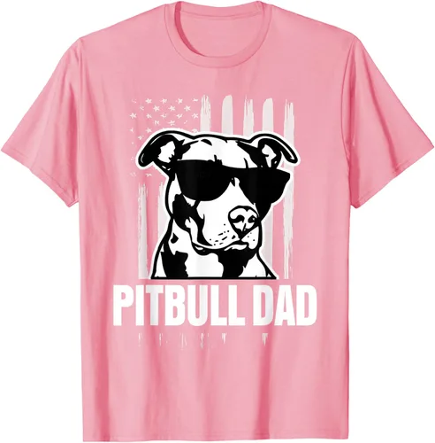 Vista 46 de Pitbull Dad - Camiseta para hombre con orgullo American Pit Bull Dog, Negro, S