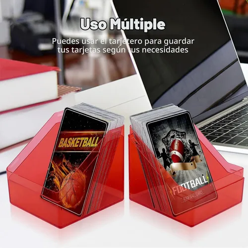 Vista 5 de Homthy Paquete de 4 fundas para tarjetas, cajas de almacenamiento acrílicas 4