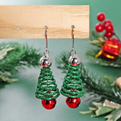 Vista 2 de COIRIS Pendientes de Navidad Pendientes de árbol de Navidad Pendientes de joyería de Navidad Regalo de joyería de Navidad