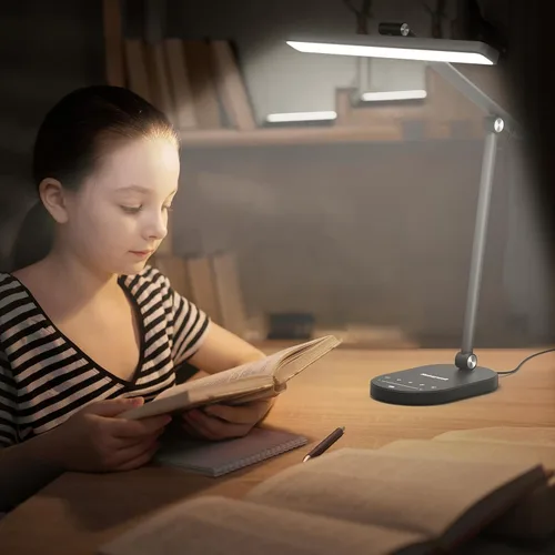 Vista 7 de Honeywell Lámpara de escritorio para oficina en casa, H4 Sunturalux Luz de escritorio LED para cuidado de los ojos, lámpara de escritorio regulable