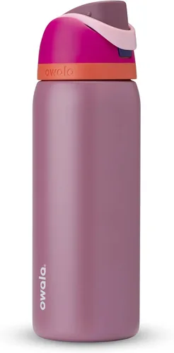Vista 88 de Owala FreeSip - Acero inoxidable - 32 oz - Morado/Azul (pistas de esquí de los años 80)