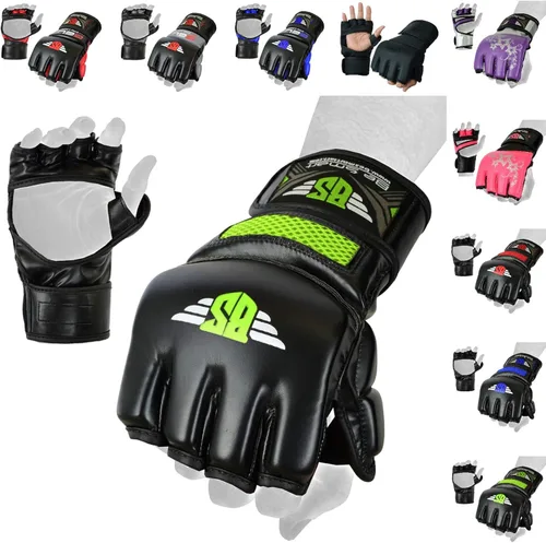 Vista 10 de BeSmart Guantes de MMA, guantes de kickboxing UFC, guantes de entrenamiento de MMA, equipo de entrenamiento de artes marciales mixtas, guantes
