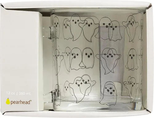 Vista 10 de Pearhead Taza de cristal de fantasma, decoración del hogar de Halloween, taza de vidrio para café y té, accesorios de otoño, taza de temporada de 12