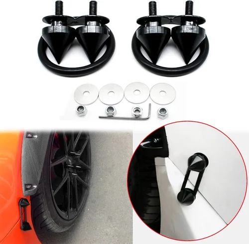 Vista 6 de x xotic tech Spike JDM Style - Parachoques para maletero de coche, tapas de escotilla de liberación rápida (negro)