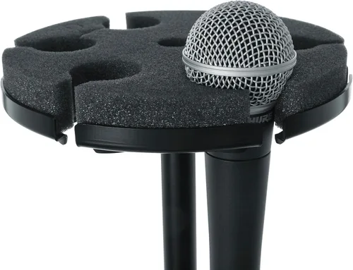 Vista 11 de Gator Frameworks Soporte múltiple para sujetar a (4) micrófonos con cable o inalámbrico (GFW-MIC-4TRAY)