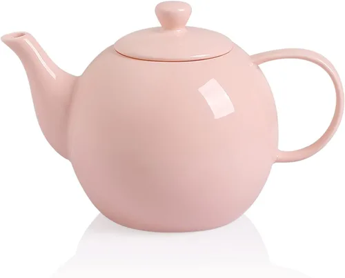Vista 19 de Sweejar - Tetera de cerámica, tetera de porcelana de 30 onzas con infusor Azul