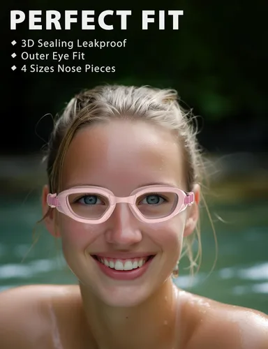 Vista 3 de Gafas de natación W2 para adultos, hombres y mujeres, protección UV antivaho sin fugas