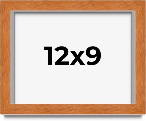 Vista 97 de Marco de 3 x 3 pulgadas de madera maciza de nuez y miel marrón con plexiglás acrílico UV, respaldo de tablero de espuma y accesorios para colgar