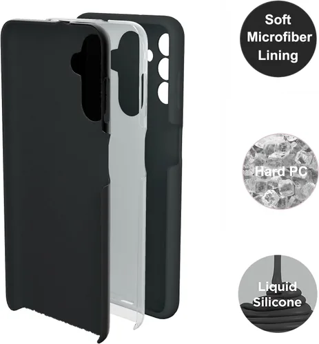 Vista 2 de Funda para Galaxy A13 5G de 6.5 pulgadas, silicona líquida suave protectora y forro de microfibra antiarañazos, a prueba de golpes, compatible