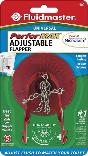 Vista 3 de Tapón universal para inodoro Fluidmaster 502P21 con Microban, rojo, 502P21, 0 volts