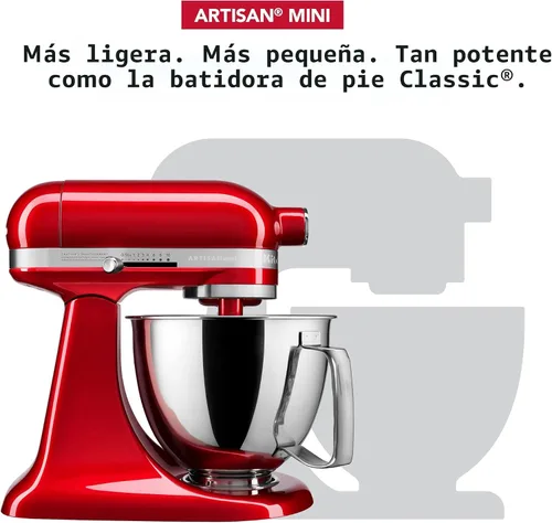 Vista 3 de KitchenAid Paquete de mini batidora de pie artesanal con rodillo de pasta y cortador