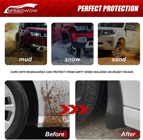 Vista 2 de SPEEDWOW Protector de neumáticos F-150 2015-2020 para barro, sin necesidad de taladrar agujeros (juego de 4)