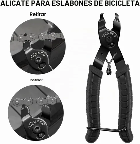 Vista 2 de Ryaco Juego de herramientas de cadena de bicicleta, reparación de eslabones