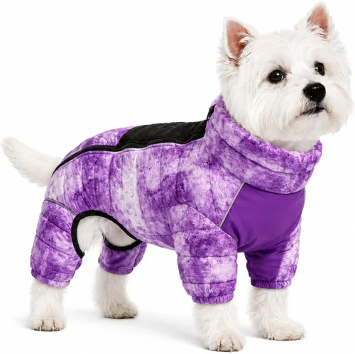 Vista 55 de Suéter para Perro ArmyGreen, Resistente al Viento, Reflectante - Chaqueta de Invierno Dirigible para S, M, L - Cremallera, Tallas Ajustables Verde