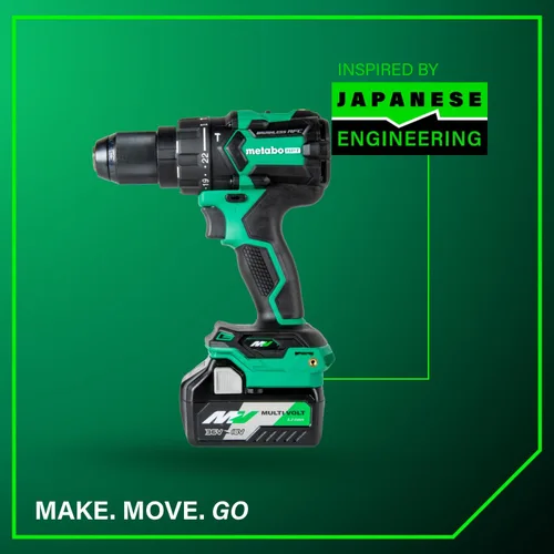 Vista 26 de Metabo HPT Kit de taladro de martillo inalámbrico MultiVolt™ de 36 V sin escobillas de 1/2 pulgada, kit de taladro eléctrico con baterías Metabo