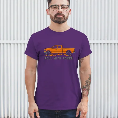 Vista 73 de Tee Hunt Camisetas gráficas y camisetas sin mangas para hombre Roll with Power Pickup Truck