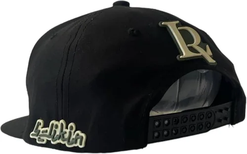 Vista 4 de Luis R Belikin Cuero Logo Negro Narco Snapback JGL Belico Estilo Mexican Flag Gorra