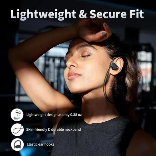 Vista 3 de JOYWISE Auriculares Bluetooth, auriculares inalámbricos Bluetooth 5.3 con 16 horas de reproducción, auriculares estéreo con graves IPX7 impermeables