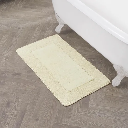 Vista 22 de Laura Ashley Ruffle tapete para baño de algodón de 17 x 24 pulgadas