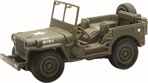 Vista 2 de Jeep Willys USA Army Green 1/32 Modelo de auto fundido a presión por New Ray