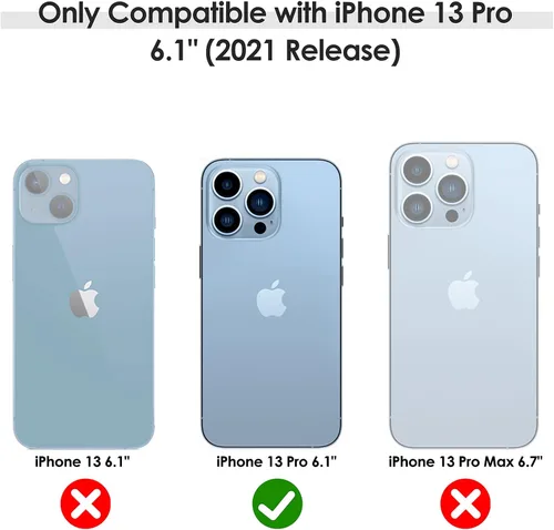 Vista 2 de LOHASIC Funda diseñada para iPhone 13 Pro con MagSafe, clásica y elegante piel suave agarre antideslizante a prueba de golpes, funda protectora